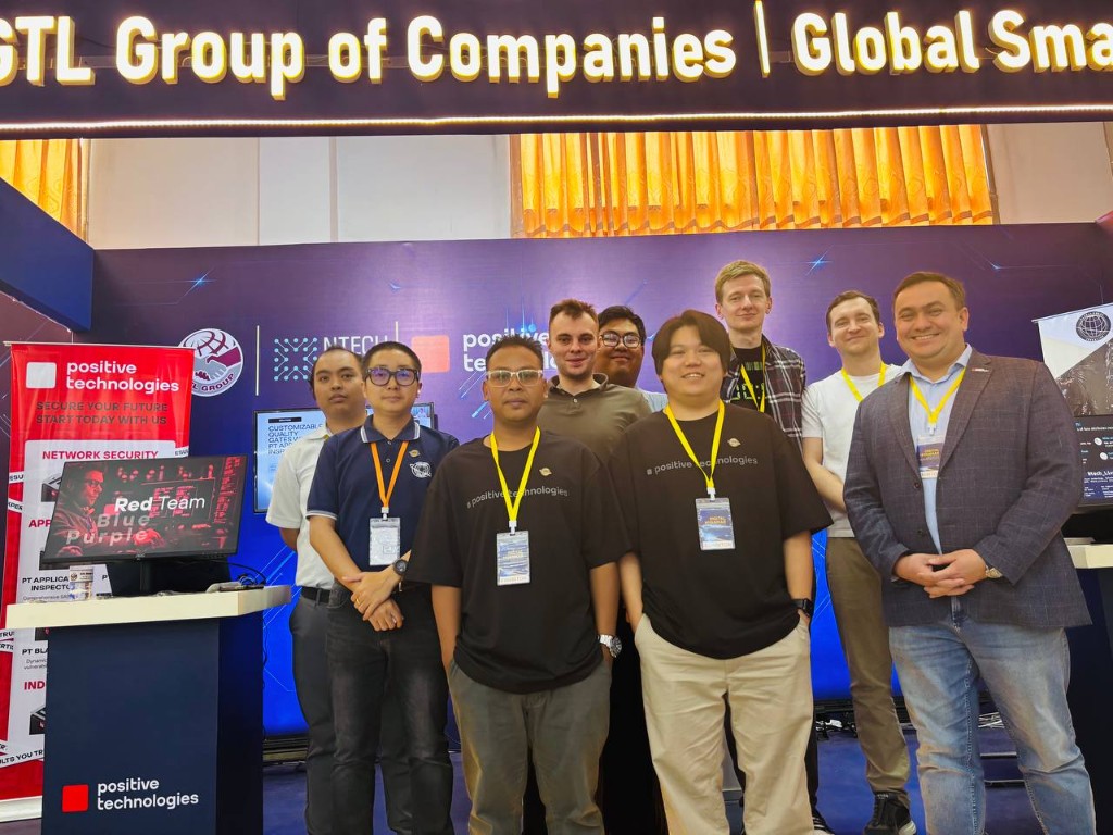 STL Group and partners team at a technology exhibition